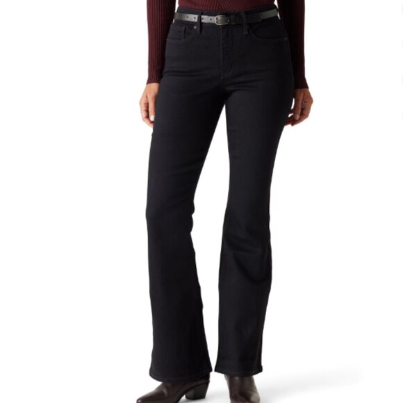 Levi Strauss Signature Denim - Levi Strauss Women's Mid-Rise Bootcut Black Denim Jeans Size 14L, W32 L34 NWT